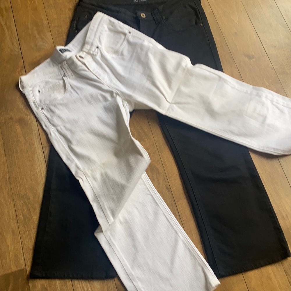 AJ black and white jeans in good condition
